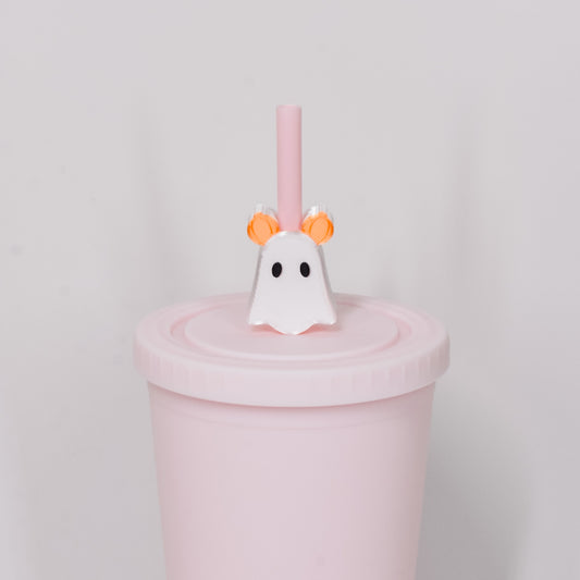 Pumpkin Ears Ghostie Straw Charm