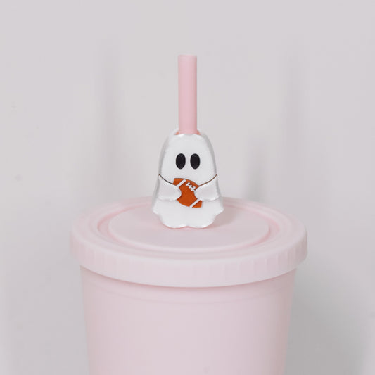 Football Ghostie Straw Charm