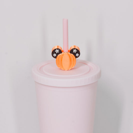 Starry Pumpkin Straw Charm