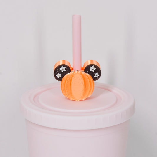 Starry Pumpkin Straw Charm