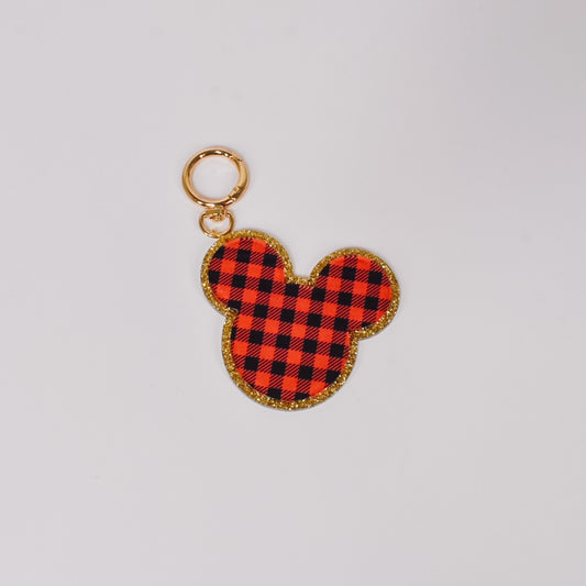 Ears Plaid Bag Charm