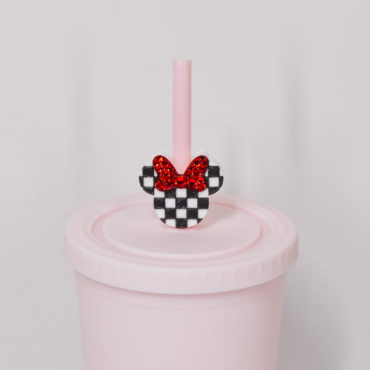 Mrs. Checkered Straw Charm