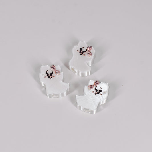 Mouse Ghostie Straw Charm