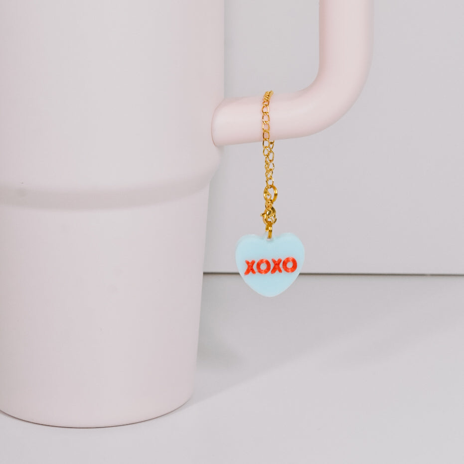 XO Heart Handle Charm