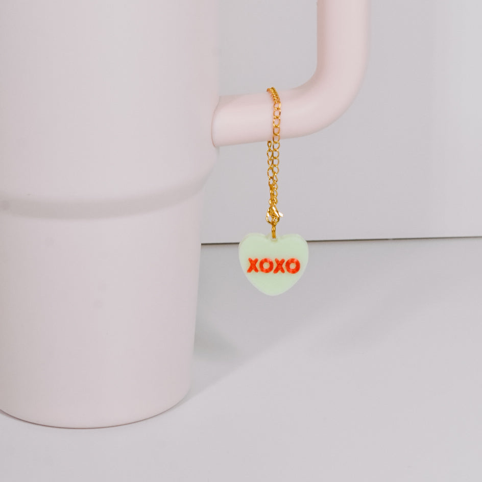 XO Heart Handle Charm