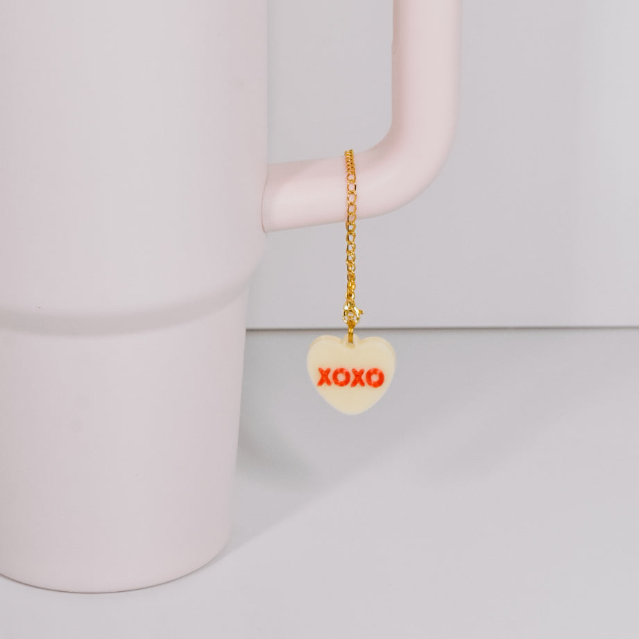 XO Heart Handle Charm