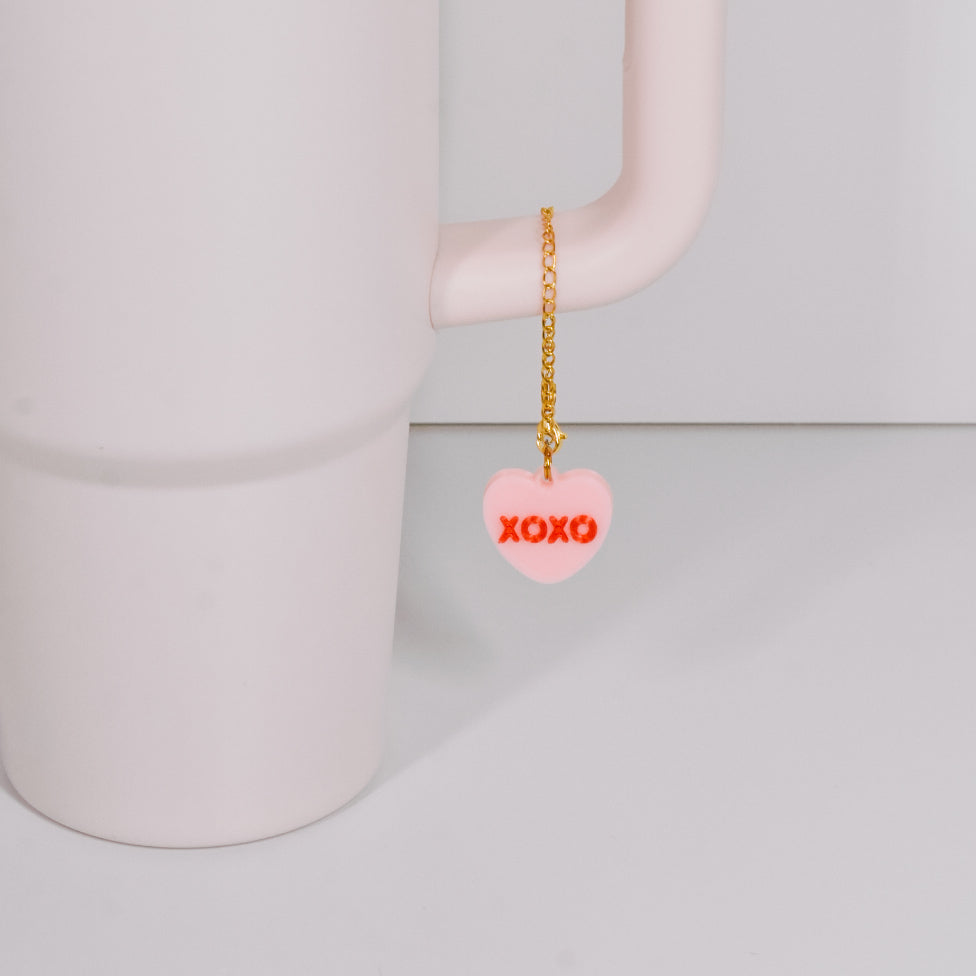 XO Heart Handle Charm