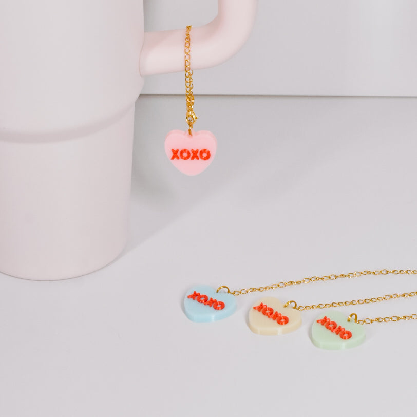 XO Heart Handle Charm