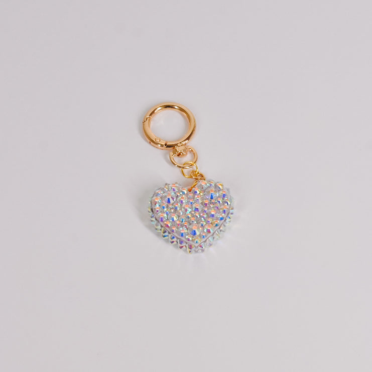 Crystal Heart Bag Charm