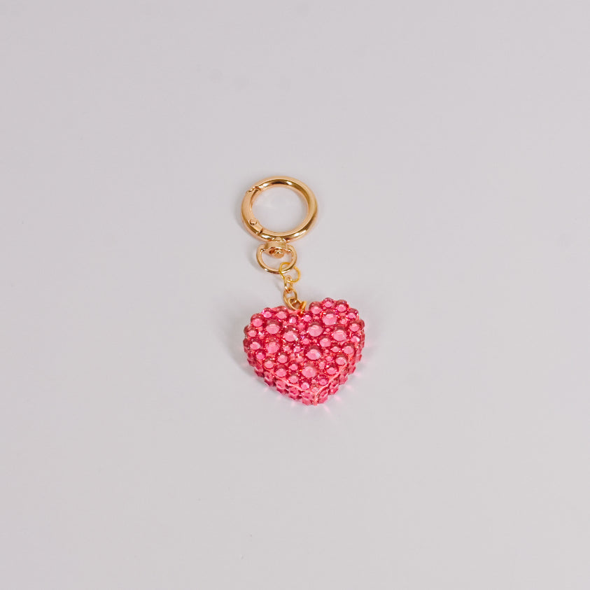 Crystal Heart Bag Charm