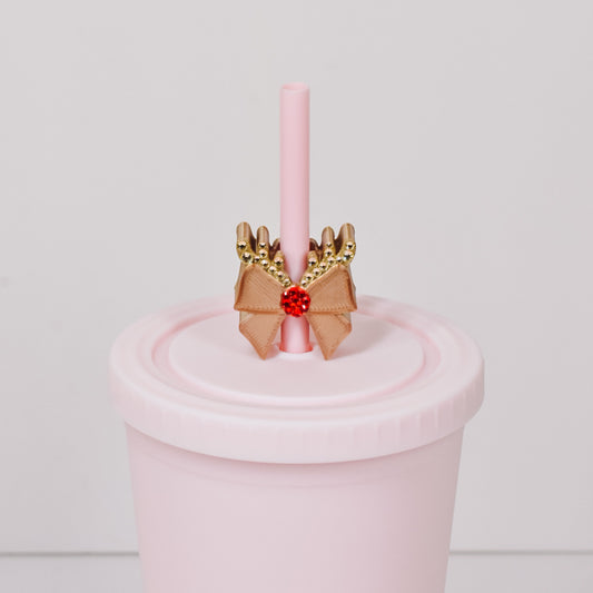 Reindeer Bow Straw Charm