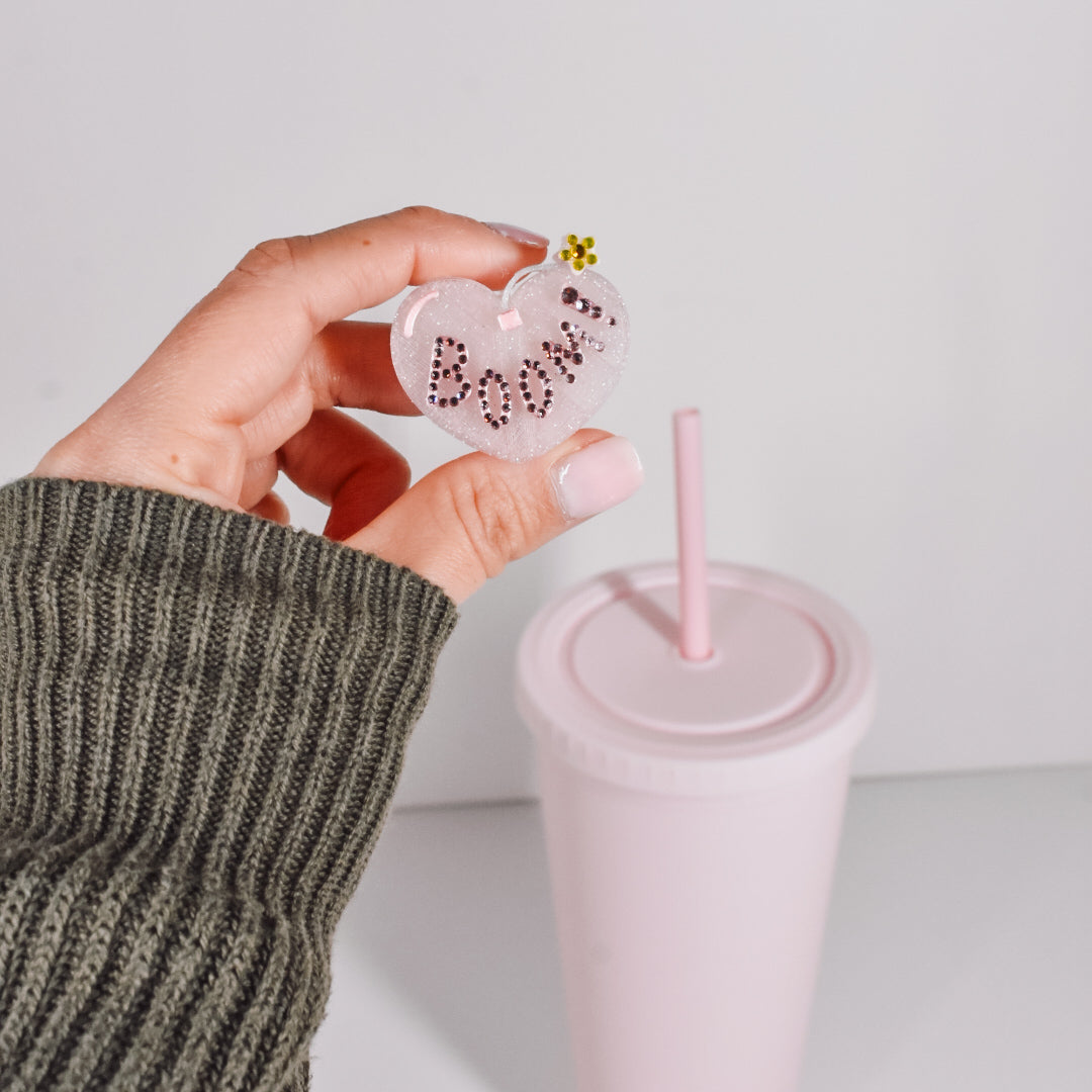 Love Bomb Straw Charm