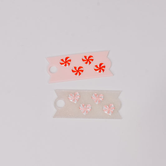 Peppermint Heart Lid Plate