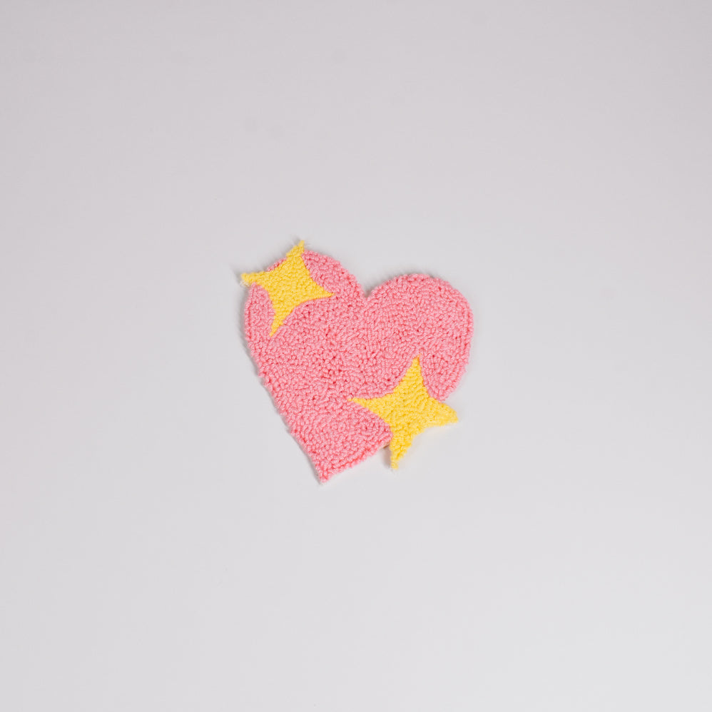 Sparkly Heart Rug Coaster