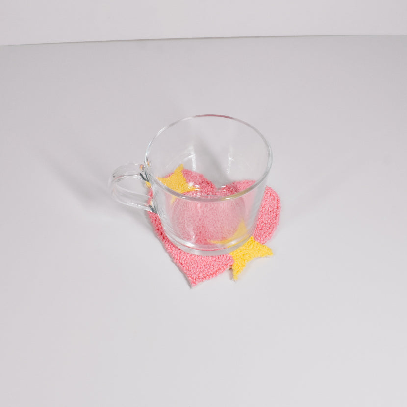 Sparkly Heart Rug Coaster