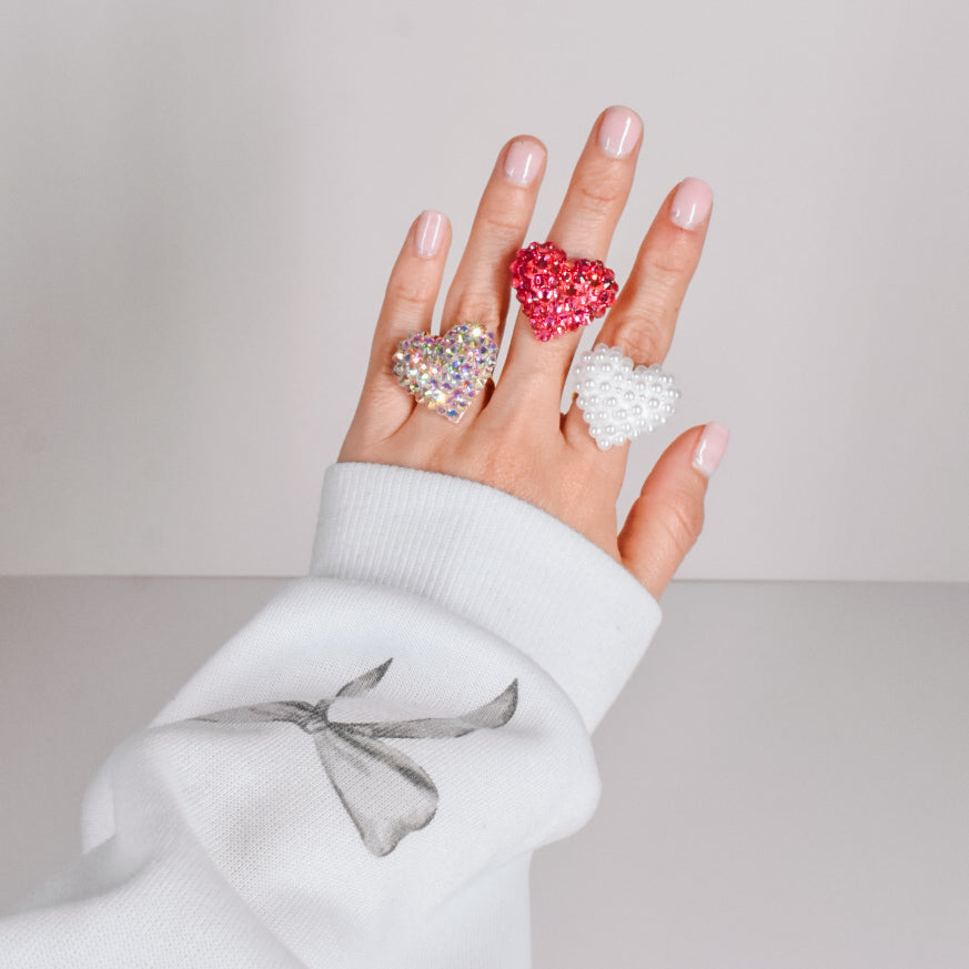 Crystal Heart Ring