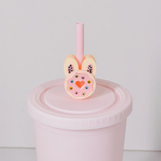 Doughnut Bunny Ears Straw Charm