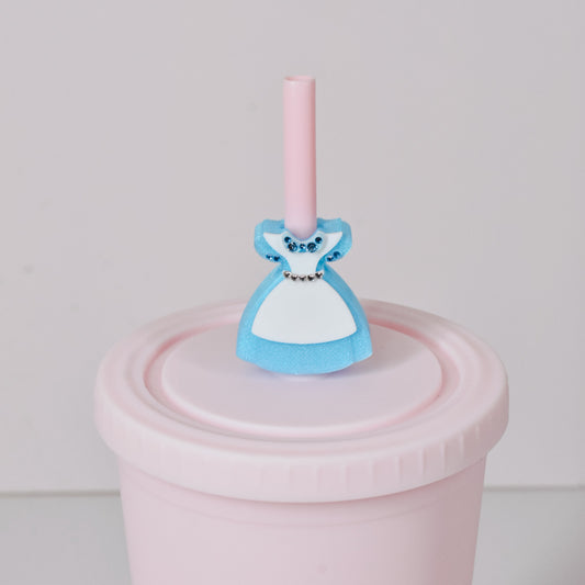 Curious Girl Straw Charm