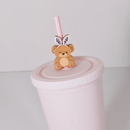 Bunny Teddy Straw Charm