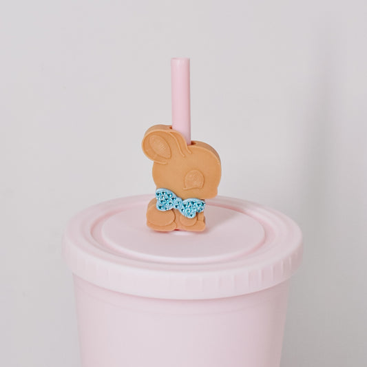 Chocolate Bunny Straw Charm