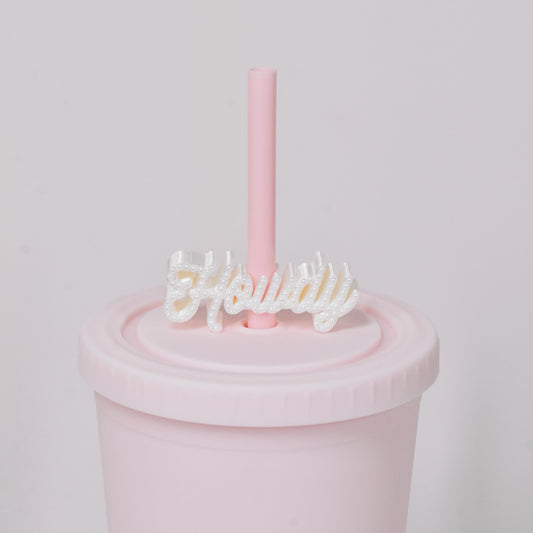 Howdy Straw Charm