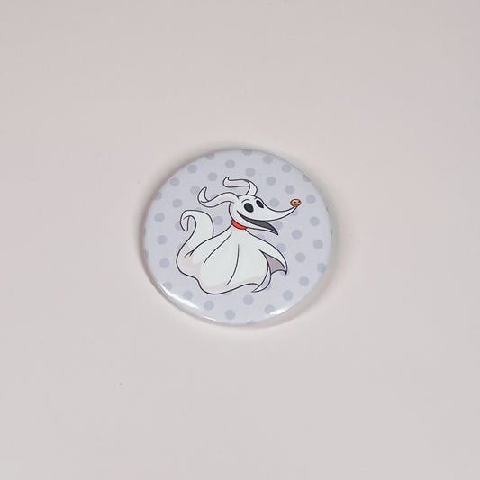 Ghost Dog Button Pin