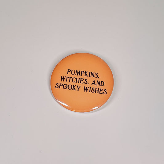 Spooky Wishes Button Pin