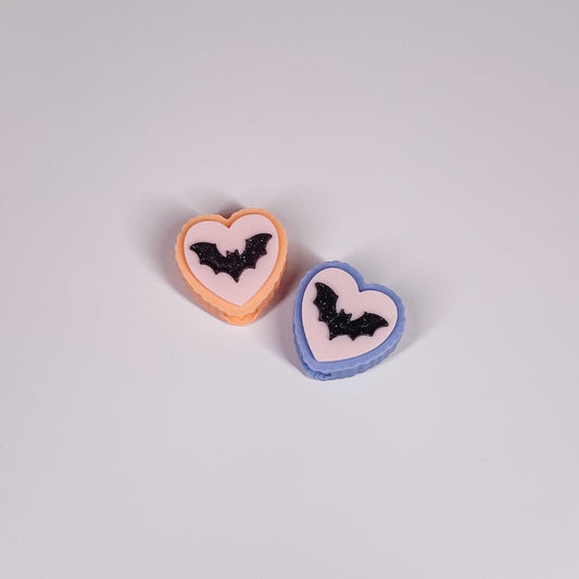 Batty Heart Straw Charm