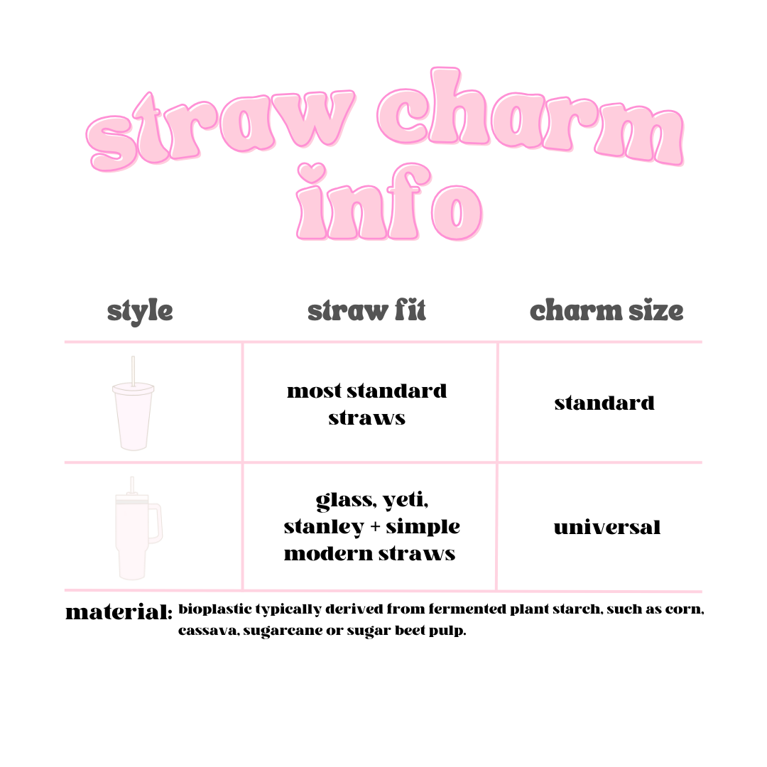 Cherry Straw Charm