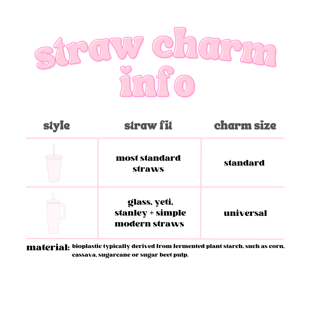 Birthday Cake Straw Charm